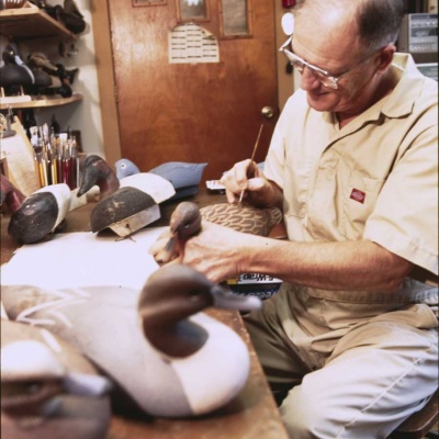 Painting a Duck Decoy