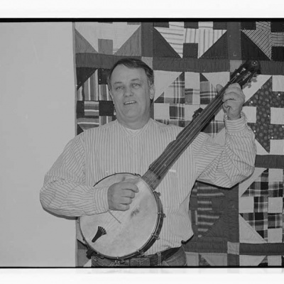 Bob Flesher with Handmade Banjo